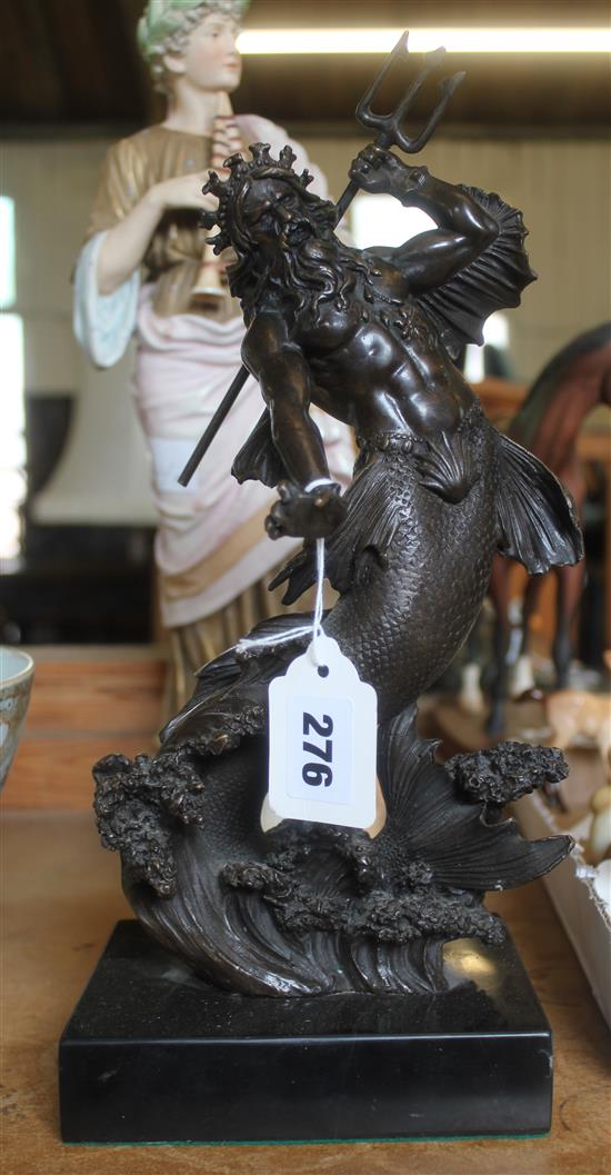 Bronze figure of Neptune